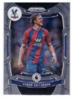 This card is a 2021-22 Panini Prizm Premier League card featuring Conor Gallagher during his time at Crystal Palace.