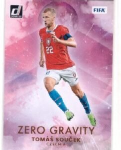 2022-23 Panini Donruss Soccer "Zero Gravity" trading card featuring footballer Tomáš Souček.