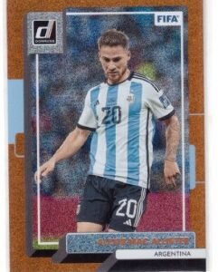 2022-23 Panini Donruss soccer card featuring Alexis Mac Allister of the Argentina national football team.