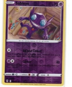 Sableye card from the Pokémon TCG Evolving Skies expansion.It is card number 067/203 and features a Reverse holo finish.