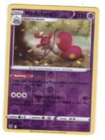 Medicham card from the Silver Tempest expansion set.It is identified by the number 073/195 in the set. Reverse Holo version,