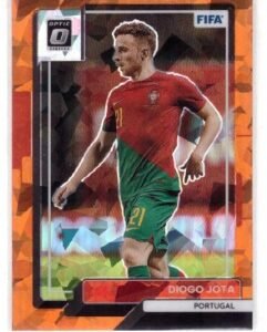 2022-23 Panini Donruss Optic FIFA Soccer card featuring Portuguese player Diogo Jota, numbered #95.