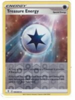 Treasure Energy (165/203) card from the Pokémon TCG: Evolving Skies expansio reverse holographic