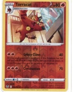 Torracat card from the Pokémon Trading Card Game. Reverse Holo