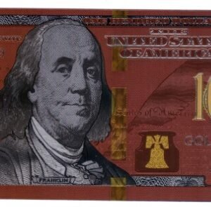 100 Dollae Bill gold-plated replica banknote