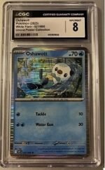 2025 Pokémon Oshawott 021 086 White Flare English CGC 8 NM MINT