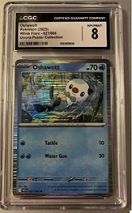 2025 Pokémon Oshawott 021 086 White Flare English CGC 8 NM MINT