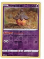Pumpkaboo Pokémon card from the Evolving Skies set (76/203).Reverse Holo