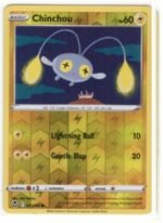 Chinchou card from the Silver Tempest expansion set.It is identified by the number 51/195.This specific version is a Reverse Holo