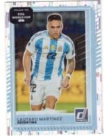 Panini Donruss "Road to FIFA World Cup '26" trading card featuring footballer Lautaro Martínez.