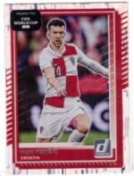 2026 Panini Donruss Road to FIFA World Cup trading card featuring Croatian footballer Ivan Perišić.