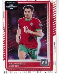 Moroccan football player Brahim Díaz from the 2026 Panini Donruss Road to FIFA World Cup series.