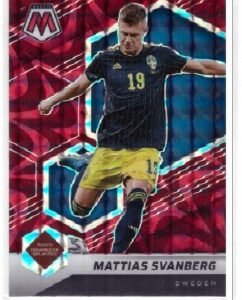 2021-22 Panini Mosaic Road to World Cup soccer card featuring Swedish player Mattias Svanberg.