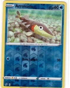 Arrokuda 052/192 card from the Pokémon TCG: Sword & Shield - Rebel Clash set.This specific version is a Reverse Holo