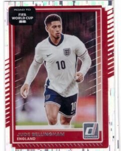 This image shows a Jude Bellingham trading card from the 2025-26 Panini Donruss Road to FIFA World Cup set, specifically card number #63.
