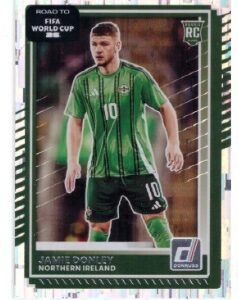 Donruss Road to FIFA World Cup soccer trading card featuring a Northern Ireland player.