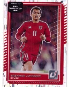 Panini Donruss Road to FIFA World Cup collection and features Brennan Johnson.