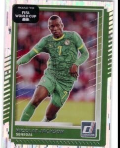 Panini Donruss Road to FIFA World Cup soccer trading card featuring Nicolas Jackson of the Senegal national team.