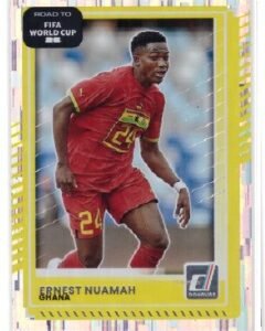 Panini Donruss Road to FIFA World Cup card featuring Ernest Nuamah of Ghana.