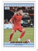 This card is a 2022-23 Donruss Soccer trading card featuring South Korean midfielder Jae-sung Lee.