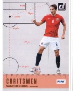 2022-23 Panini Donruss Soccer "Craftsmen" trading card featuring Sander Berge.