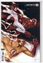 The Flash #761 comic book, specifically the Inhyuk Lee variant cover featuring multiple speedsters.