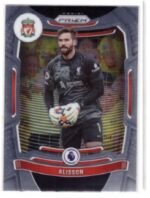 2021-22 Panini Prizm Premier League Alisson Becker trading card, numbered 77.