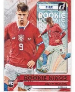 2022-23 Panini Donruss Soccer Rookie Kings card featuring Adam Hložek.
