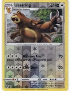 Ursaring (Reverse Holo) card from the Darkness Ablaze set, card number 139/189.