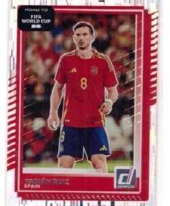 2026 Panini Donruss Road to FIFA World Cup trading card featuring Dani Olmo of the Spanish national team.