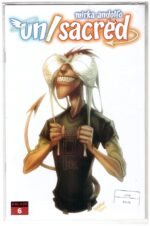 "Bra Face" variant cover for Mirka Andolfo's UnSacred Volume 2 #6.