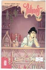 cover of Potions Inc. issue #1 from Mad Cave Studios.The fantasy comic was written by Erik Burnham with art by Stelladia and cover art by Natasha Alterici.