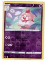 Slurpuff card (084/195) from the Pokémon TCG Silver Tempest set, featuring a reverse holo pattern.