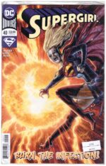Supergirl (2016) #40 featuring a cover illustration of an infected Kara Zor-El by artist Joe Bennett.