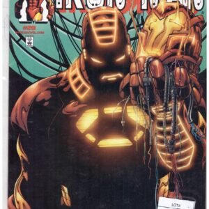 The comic book shown in the image is "Iron Man by Joe Quesada" (specifically featuring the famous "Mask in the Iron Man"