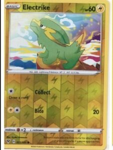 Electrike Reverse Holo Pokémon Card (051/185).Set: Sword & Shield—Vivid Voltage.