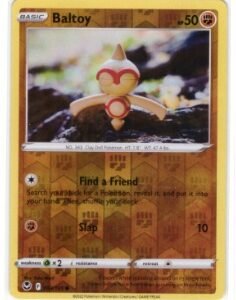 Baltoy (093/195) trading card from the Silver Tempest expansion set.It is a Reverse Holofoil variant,