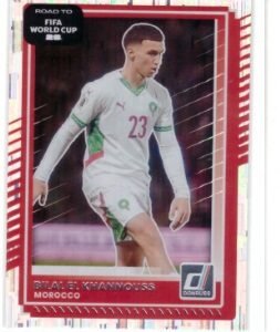 Moroccan footballer Bilal El Khannouss 2026 Panini Donruss Road to FIFA World Cup set.