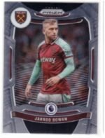 2021-22 Panini Prizm Premier League Jarrod Bowen soccer card, featuring the West Ham United player.