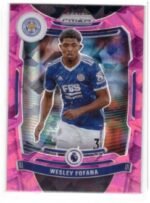 2021-22 Panini Prizm Premier League soccer card featuring Wesley Fofana.