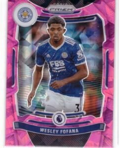 2021-22 Panini Prizm Premier League soccer card featuring Wesley Fofana.