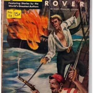 Classics Illustrated No. 114, "The Red Rover," featuring a painted cover of a pirate scene.1953