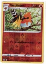 Fletchinder Reverse Holo card from the Silver Tempest expansion (card #028/195).