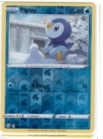 Piplup Pokémon card from the Brilliant Stars expansion set (number 35/172).It is a reverse holo version