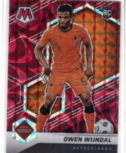 2021 Panini Mosaic FIFA Road to World Cup parallel rookie card featuring Owen Wijndal.