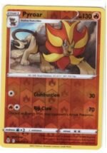 Pyroar 023/203 Reverse Holo card from the Pokémon TCG: Evolving Skies set.It is an uncommon card