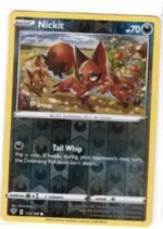 Nickit Reverse Holo card from the Pokémon Trading Card Game.It is part of the Darkness Ablaze set and is numbered 112/189.
