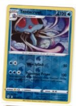 Tentacruel card from the Evolving Skies expansion set.It is identified as card number 027/203.This specific card is the Reverse Holofoil version.