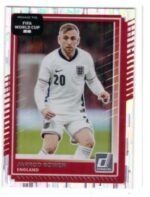 Jarrod Bowen 2026 Panini Donruss Road to FIFA World Cup card with a red border.