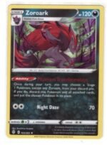 Zoroark (103/203) card from the Pokémon TCG: Sword & Shield—Evolving Skies expansion.It is a Holo Rare card